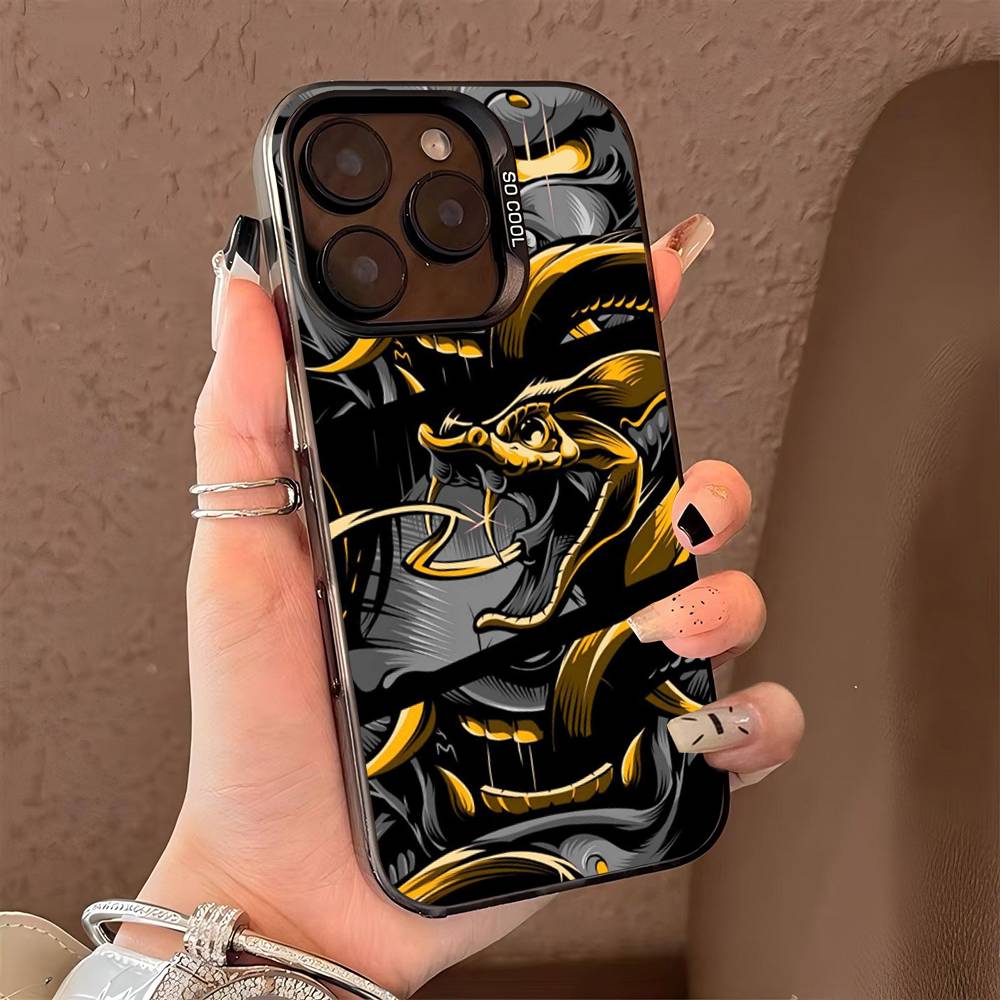 Япония Лицо Призрака Самурай Чехол Для Телефона Для iPhone 16 15 14 13 12 11 Pro Max X XR XS MAX Матовый Ударопрочный Задняя Панель Противоударный Матовый Чехол