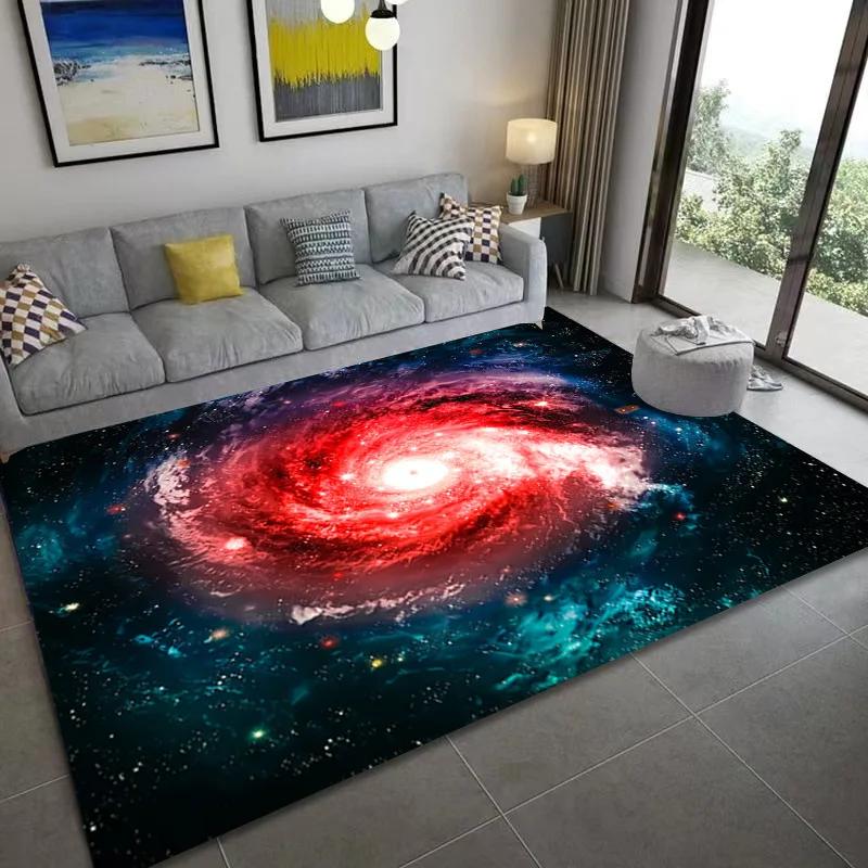 Non-slip 3D Galaxy Rug Soft for Living Room Bedroom Decor
