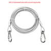 3-10M Double-Headed Dog Tie Out Cable Leash Raction Rope Metal Buckle Steel Wire Anti-Rust Training Collar Outdoor Dogs Strap