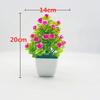 Five Simulate Twenty Roses Flowers Potted Green Plants Decoration Indoor