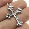 6 Pieces Charms Charm Bracelet Cross 35x23mm for Jewelry Making supplies Metal crafts accessories