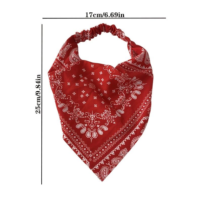 Ladies' Elastic Headband, Bohemian Style Headwear, Cashew Triangle Headscarf. Essential for Travel and Outdoor Cycling