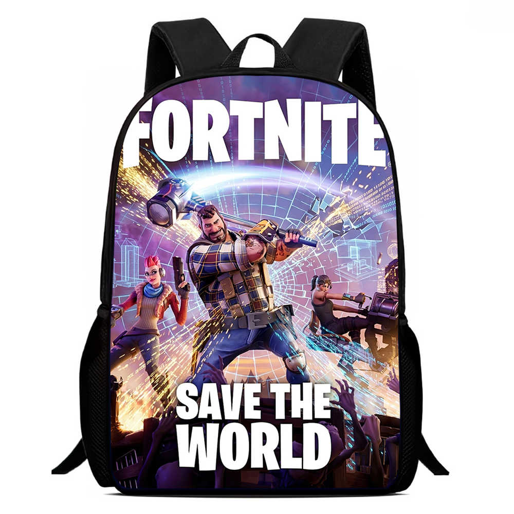Children's Student Fort-nite Cartoon Boy and Girl Large Capacity Backpack