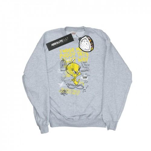 Looney Tunes Mens Tweety Pie More Puddy Tats Sweatshirt