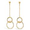 [R4248] - Позолоченные серьги «Хореография» - 55x14 мм (круги)