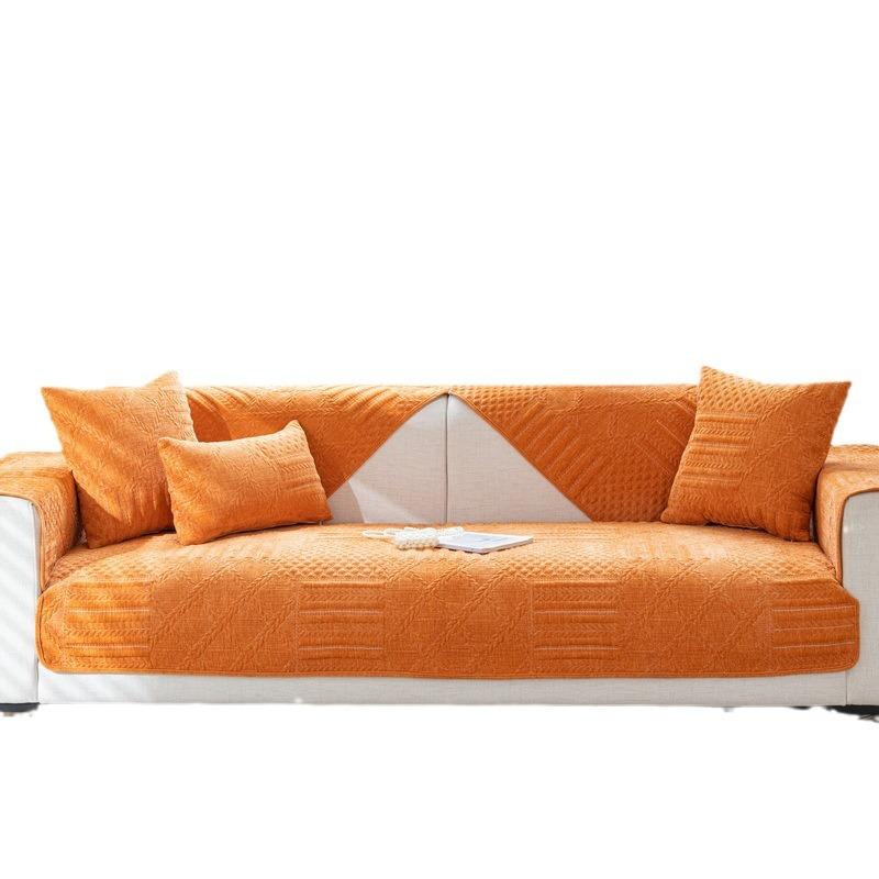 Chenille Sofa Cushion Four Seasons Universal Modern Minimalist Non-Slip Cloth Cover Cloth Sofa Cover Cushion Backrest