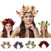 Bohemian Style Hair Hoop Artificial Flowers Headdress Trend Hairband  Women