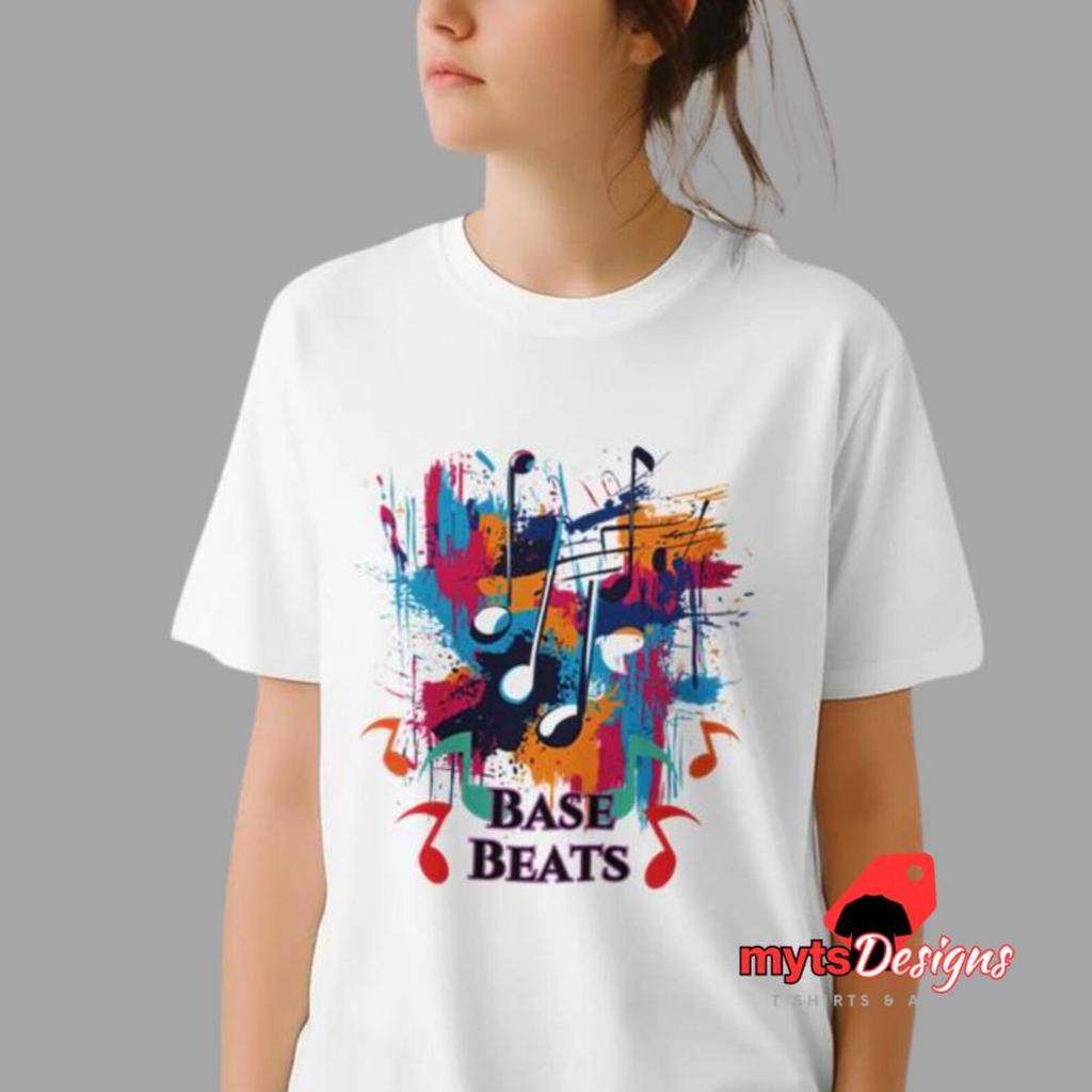 Bass Beats T-Shirt: Retro Pop Art Music Graphic Tee