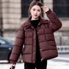 Winter new women's fashion classic thin cotton-padded jacket thickened warm splicing wool collar short down cotton-padded jacket