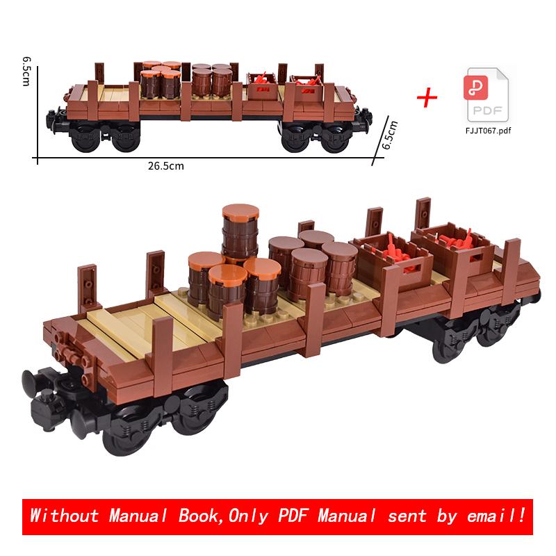 Creative Technica Ideas City Christmas Retro Sightseeing Carriage Tank Car Train Moc Railway Express Bricks Building Blocks Toys