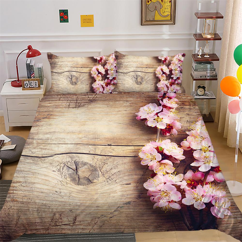 Комплект постельного белья с цветочным принтом, двойной размер, полиэстеровые покрывала, модное высококлассное домашнее постельное белье