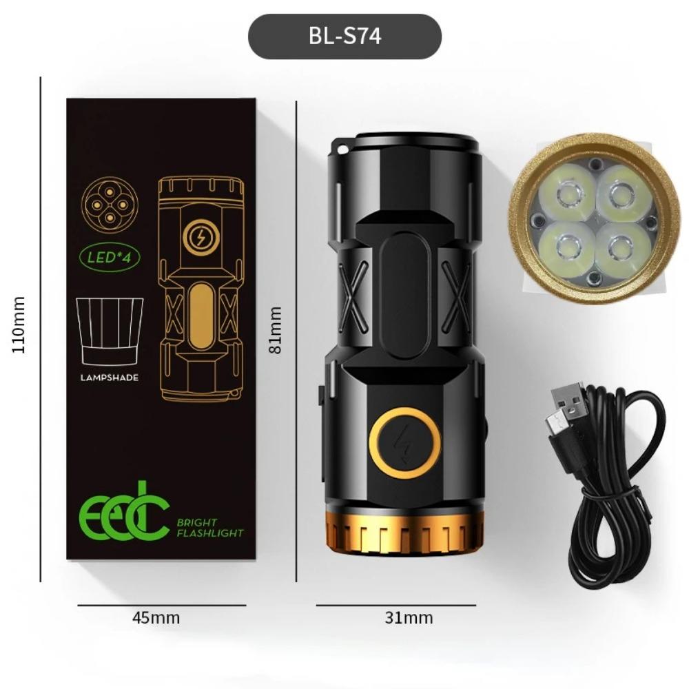 Высокое качество 4/6/8 * P35 светодиодный фонарик супер яркий перезаряжаемый USB свет водонепроницаемый с зажимом для кепки для пеших прогулок и кемпинга