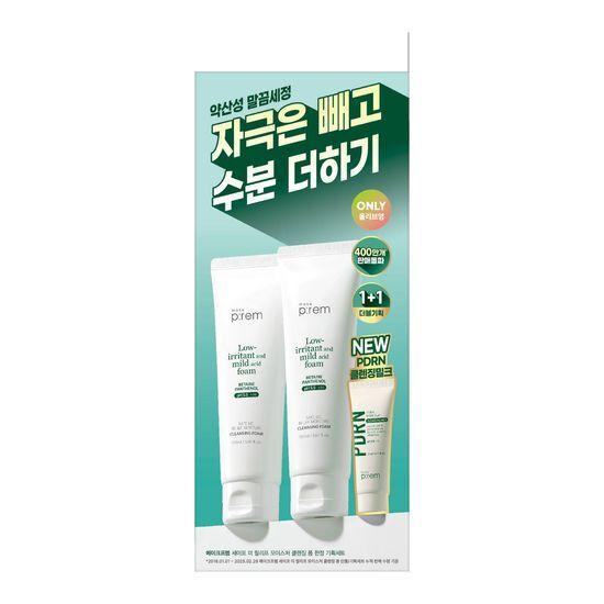 Make P:REM Moisture Cleansing Foam 150ml 1+1 Promotion (+PDRN Cleansing Milk 21ml)