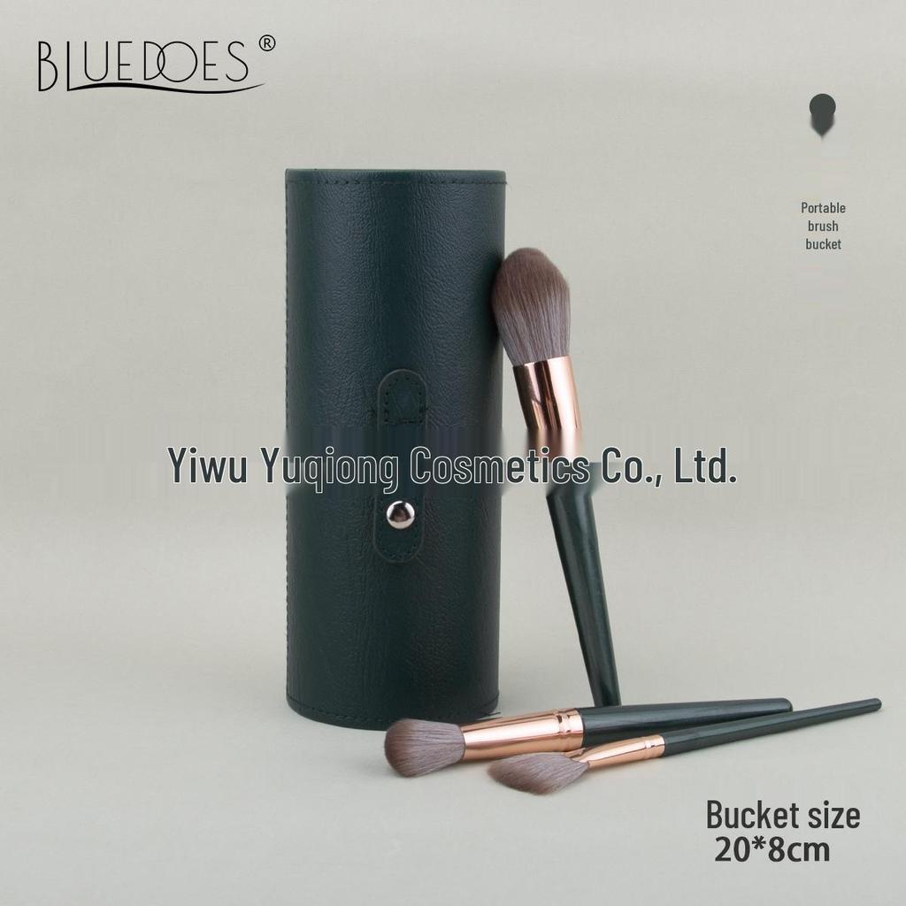 Зеленый облачный набор из 14 кистей для макияжа для начинающих – Тональная основа, Тени для век, Фиксирующая пудра