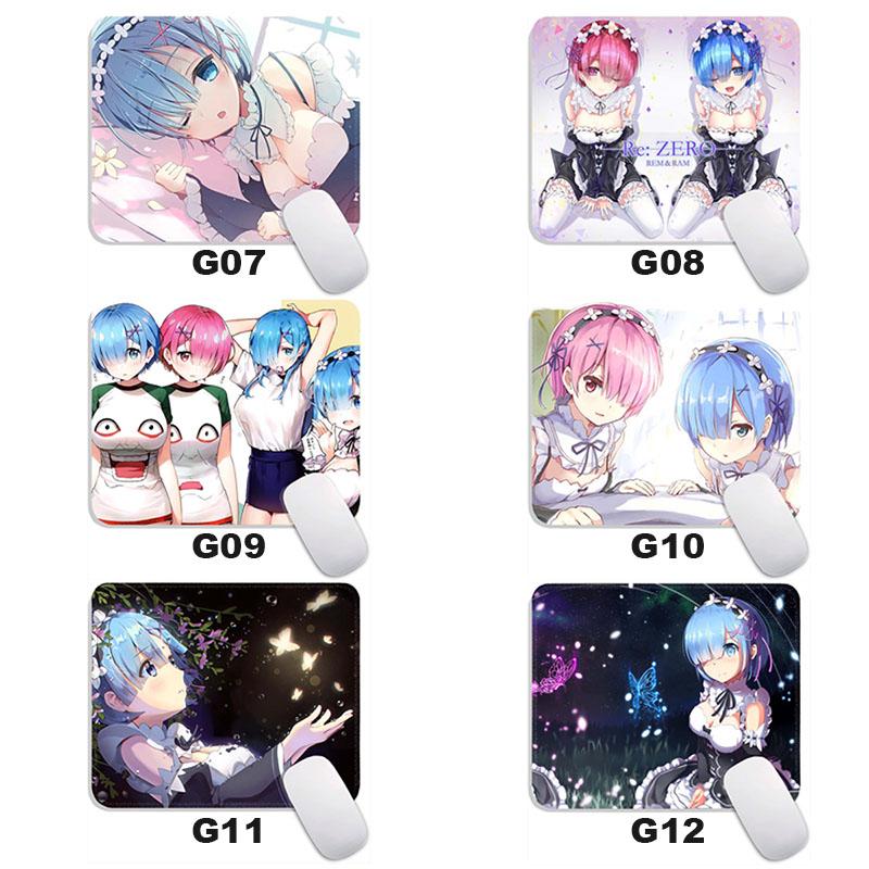 Игровой коврик для мыши R_Rem R_Re Zero, маленький, для геймера, с нескользящим краем, стандартный, компактный, для ПК, с прошивкой, офисный коврик