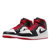 Air Jordan 1 Mid Black Toe Medium Red Collar
