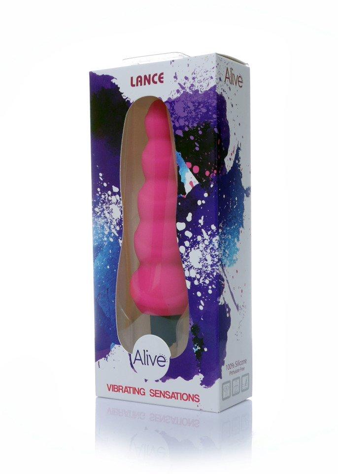 Silicone Vibrating Anal Beads - Alive Lance Plug