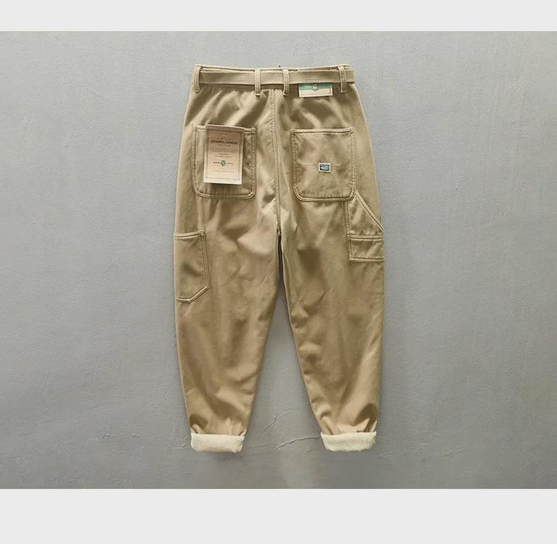 Z378 Autumn/Winter Workwear Casual Plus Velvet Trousers