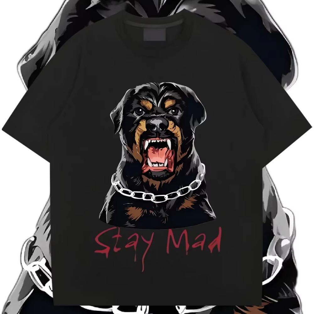 Футболка оверсайз с круглым вырезом Bully Dog, одежда в стиле рэп для мужчин и женщин, футболка высокого качества, топы, мода, уличные футболки Харадзюку