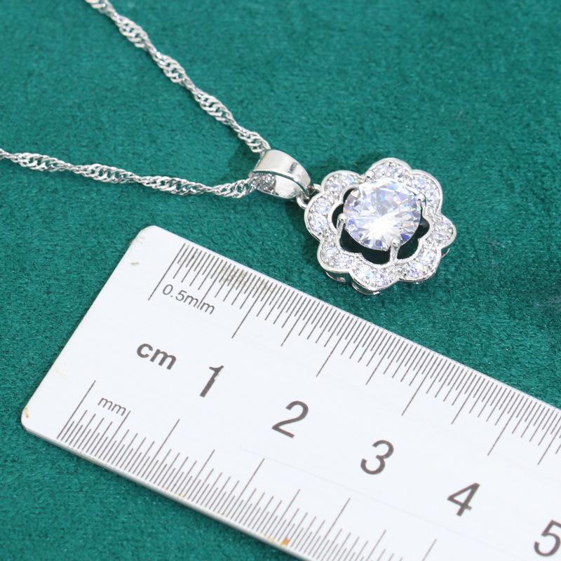 Korean Version of Ultra-shimmering Micro Set AAA Zircon Europe and The United States Best Selling Bracelet Necklace Earring Ring Set