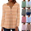 Women's Casual Daily Top Loose Button Long Sleeve T-shirt Top