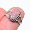 Natural Rhodochrosite Gemstone 925 Solid Sterling Silver Jewelry Ring S.7 M9L99