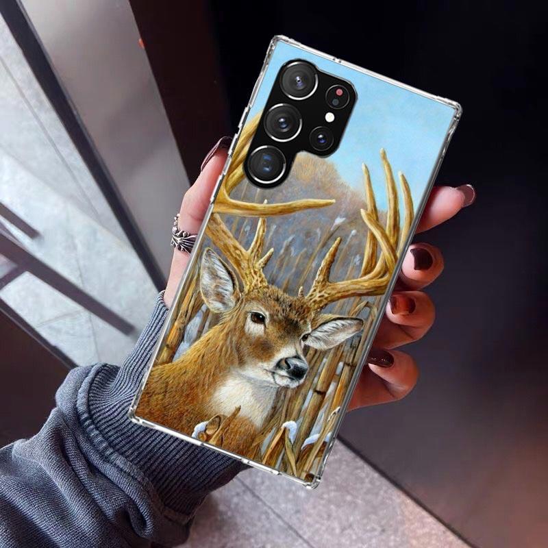 Deer Hunting Camo Phone Case For Samsung Galaxy S26 S25 Edge S24 S23 Ultra S22 Plus S21 S20 FE Soft TPU Back Cover Funda Galaxy