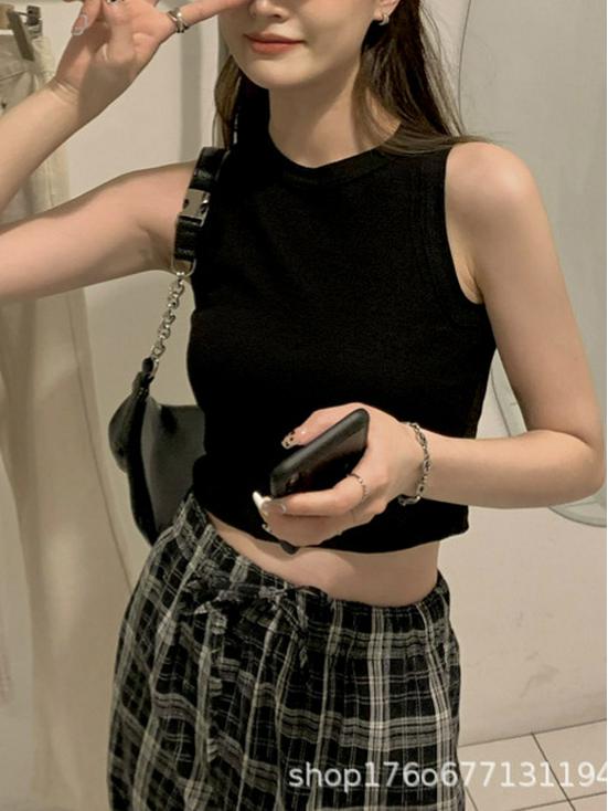 Women's Spring/Summer Sleeveless Camisole Vest - Slimming, Sexy, Beautiful Back, Versatile Indoor/Outdoor Wear