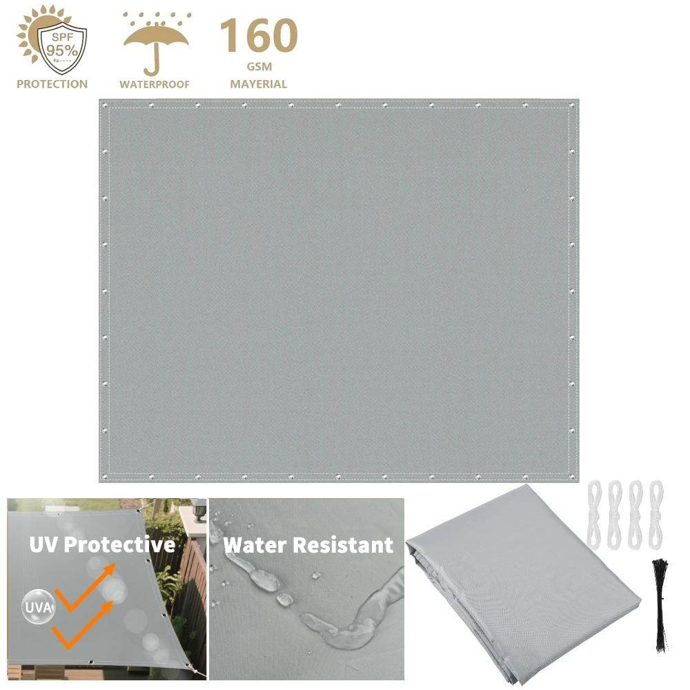 Водонепроницаемый тент 95% защита от УФ-лучей Солнцезащитный парус Садовый экран для конфиденциальности Для автомобиля Брезентовый навес для перголы Навес Солнцезащитный парус