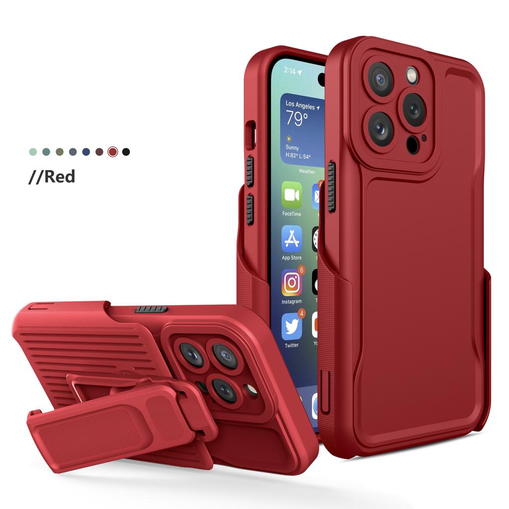 Бронированный чехол для IPhone 14 Pro Max 14 Plus 13 12 11 Promax, чехол с задним зажимом, сверхпрочный силиконовый противоударный чехол