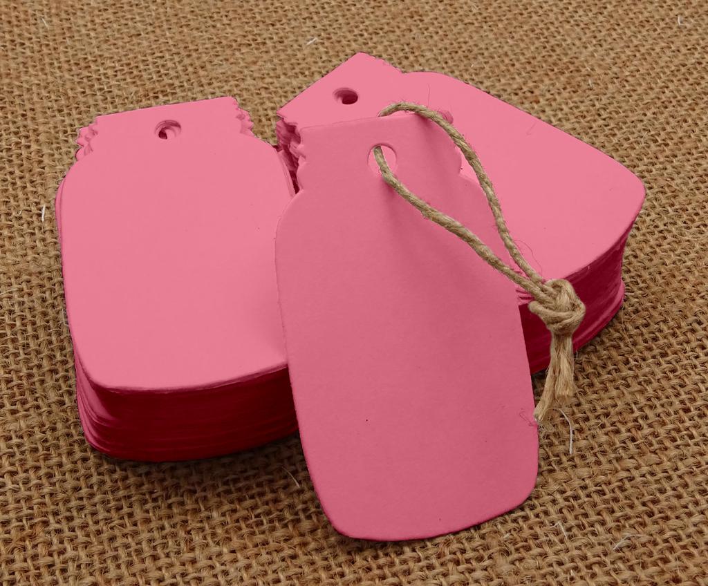 100 шт. Картонные бирки в форме банки Мейсона, пустые бирки для свадебных подарков с бесплатным натуральным джутовым шпагатом