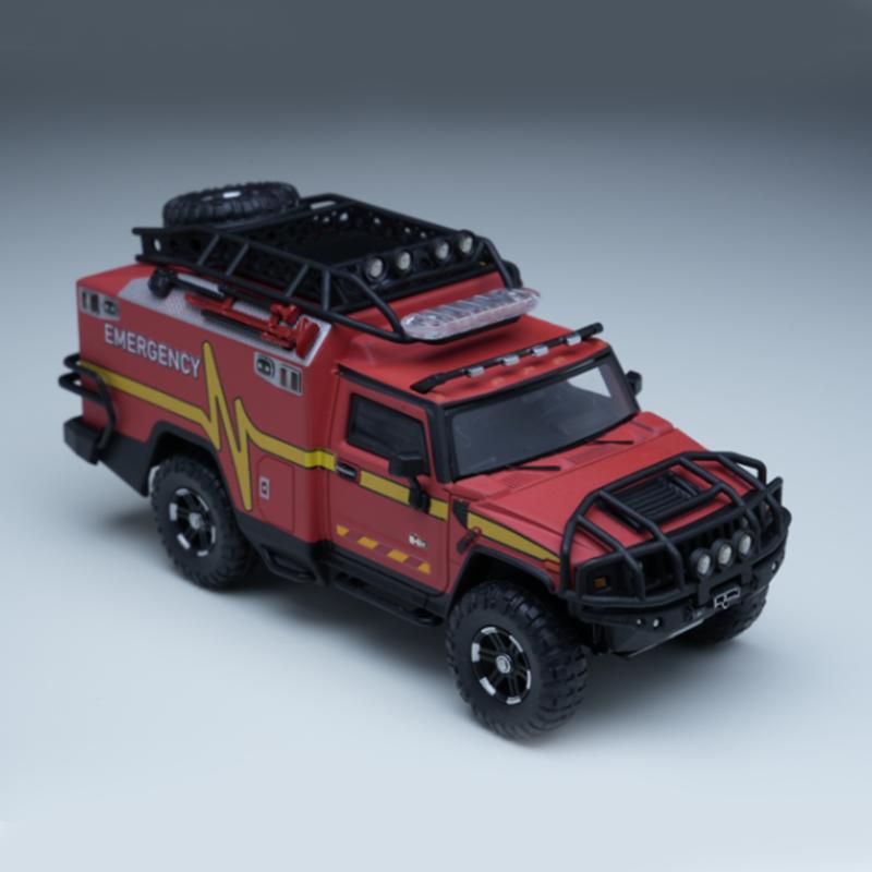 МК и ГОК 1:Масштаб 1:64 Пожарная служба Скорая помощь Имитация Сплав Игрушечная модель автомобиля Классический Коллекционный Подарок Сувенир