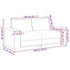 2 Seater Sofa Light Grey 180 x 77 x 82 cm Fabric