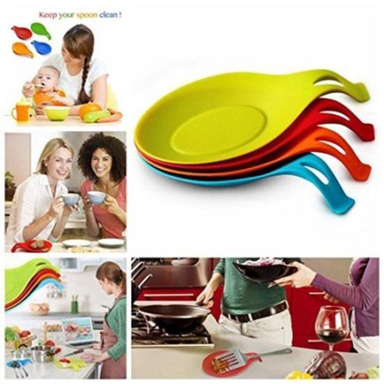 Пищевой силикон Суповая ложка Половник Подставка Контейнер Стойка Держатель Кухонные принадлежности