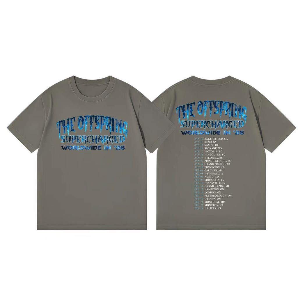 The Offspring Tour 2026 Merch Tshirts Men Women Clothing Punk Rock Short Sleeve Tshirt Summer Fashion Casual Oversized T Shirt