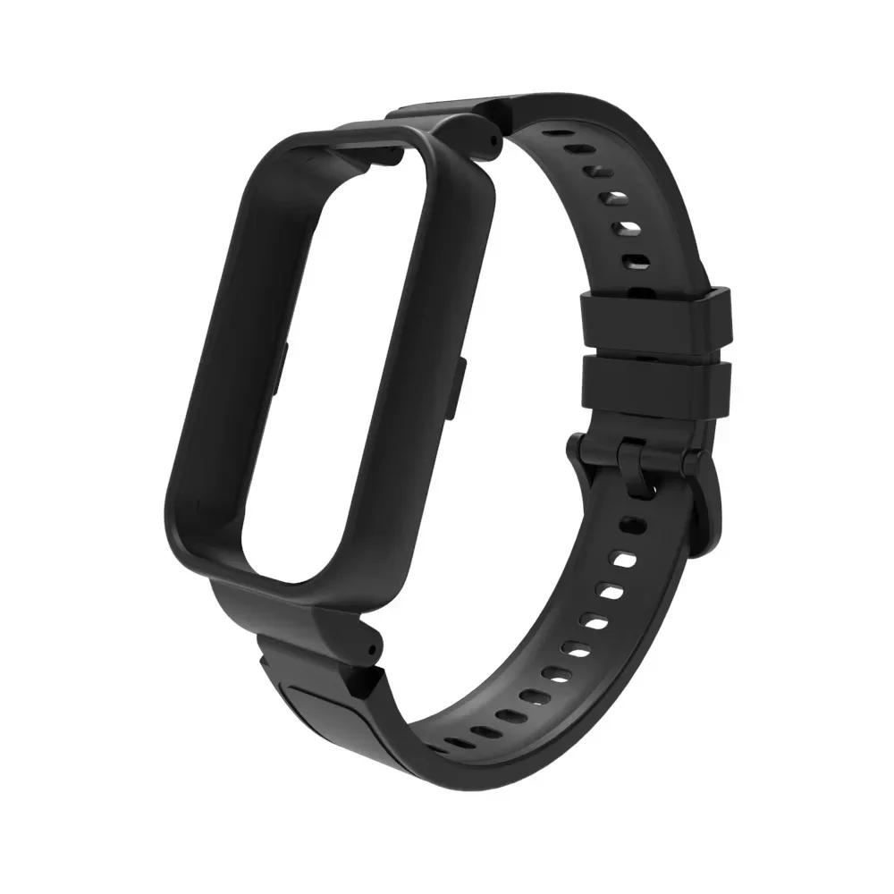Силиконовый ремешок для часов для Redmi Smart Band 2, сменный спортивный браслет для Xiaomi Smart Band 8 Active, мягкий чехол, аксессуары