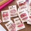 Cute Pink Hairpins Set Women Girl Children Bangs Hair Clips Pin Barrettes Accessories Hairgrips Headwear Headdress Ornament