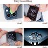 Metal Ring Lens Protector Tempered Glass Camera Cover For iPhone 16 15 14 13 12 11 Pro Max 16 Plus 13 Mini