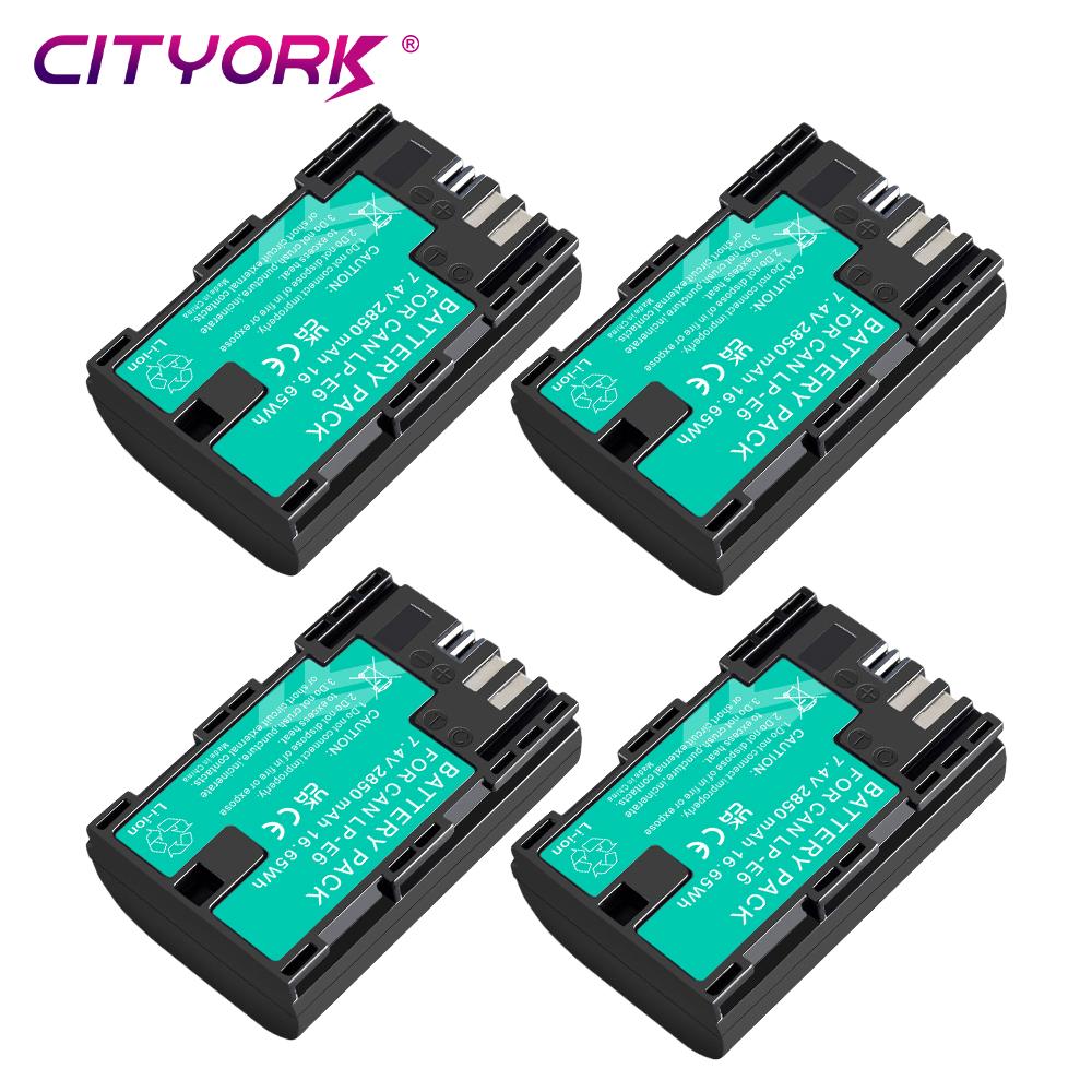 Cityork Lp e6 LP-E6 аккумулятор 2000 мАч + ЖК-двойное зарядное устройство для камеры Canon EOS 5DS R 5D Mark II 5D Mark III 6D 7D 70D 80D