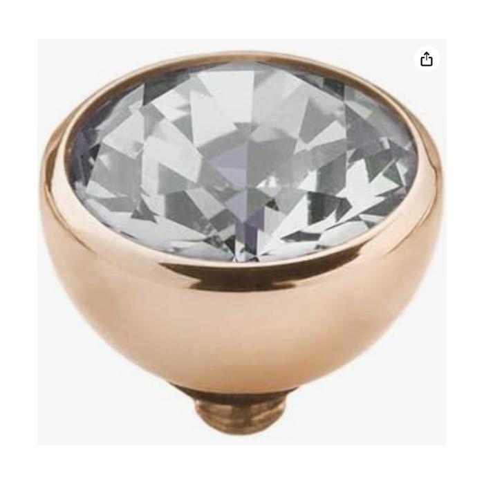 MELANO - Pierre Pour Bague Twisted Bague Or Rose Gris Petit