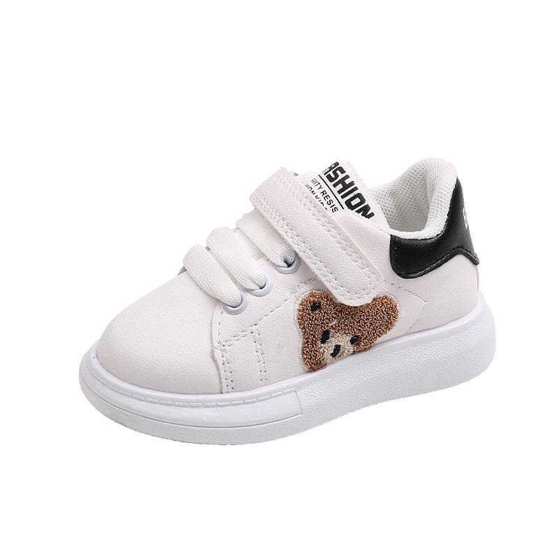 Autumn Kids' Panda Sports Shoes: Casual White Sneakers for Boys & Girls