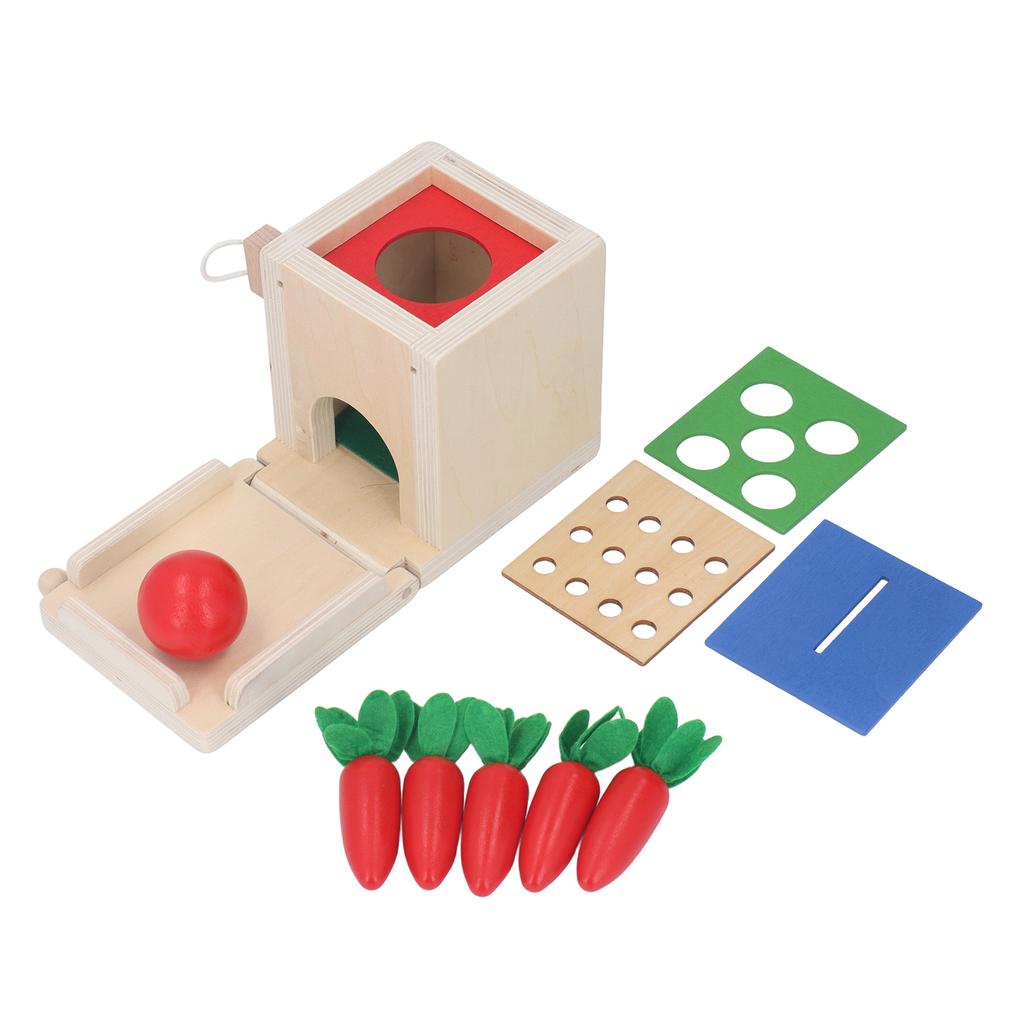 Деревянные игрушки Монтессо 4 в 1 Деревянные развивающие игрушки Монтессо Включает коробку постоянства объекта