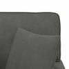 3 Piece Dark Grey Corduroy Chaise Lounge with Rocker and Cushions