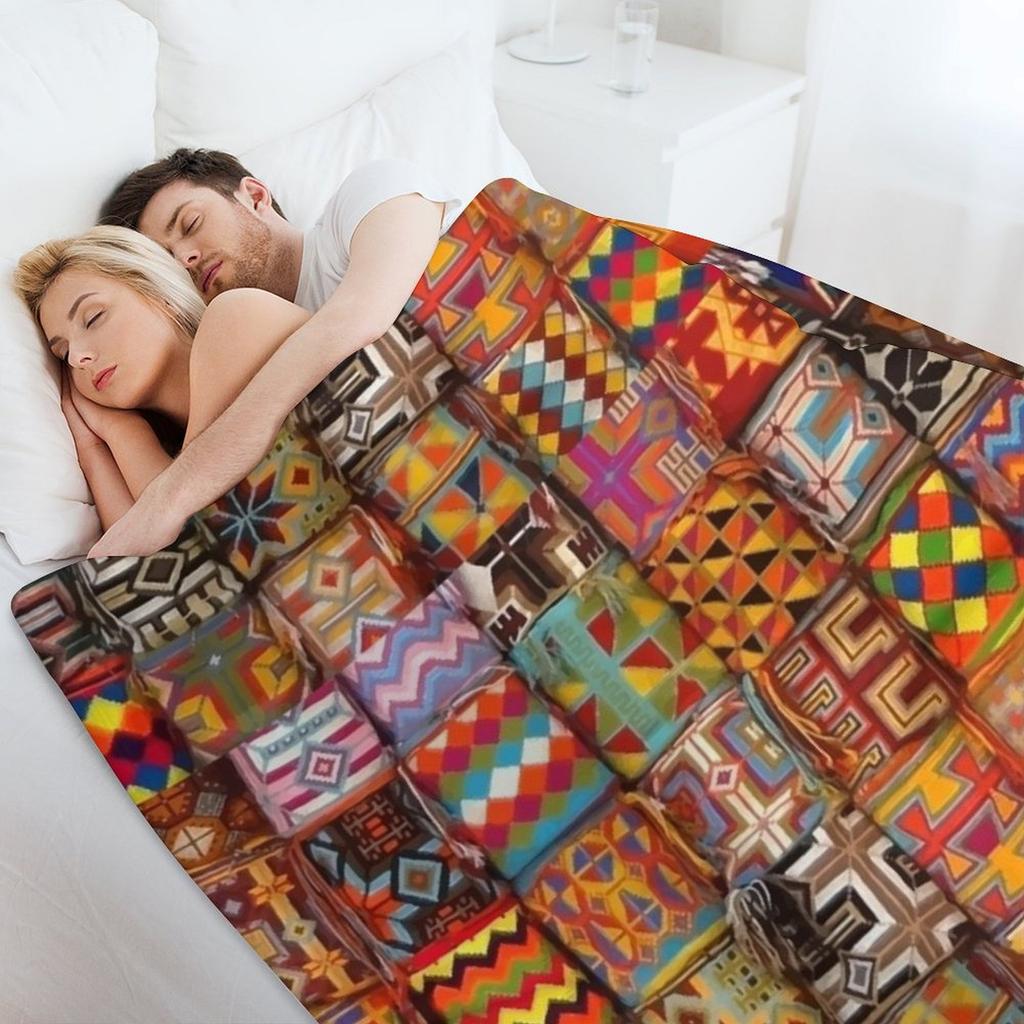 Цвета Южной Америки Плед Дорожный Зимний для кроватей Клетчатый на диван теплый для зимы Пледы