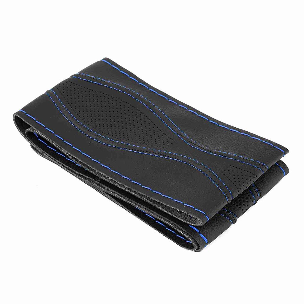 38смЦельсия15дюймов Кожаный Руль Обложка Покрытие Ручная Строчка Тиснение Иглой и Нитью
