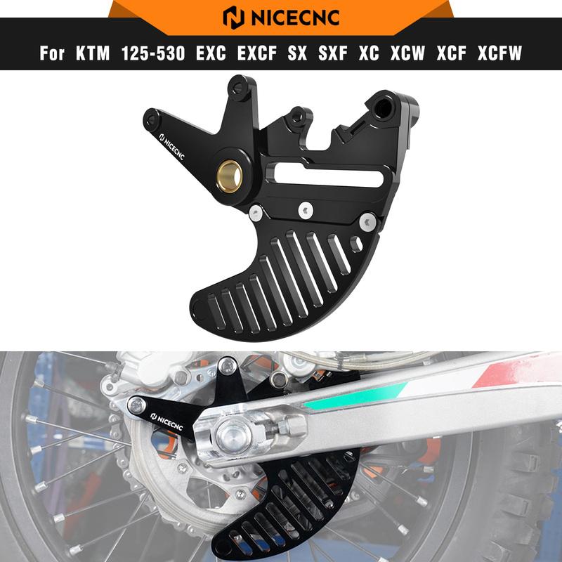 NICECNC Для KTM EXC 300 EXC-F 350 2004-2024 Задний кронштейн двойного суппорта Защита тормозного диска для трюков Для Husqvarna TE 300 GasGas EC 300