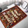 Книжная полка Ковер для подростковой учебной комнаты Декор Библиотека Книжный принт Ковер Винтажная книжная полка Коврик для гостиной Книжный шкаф Напольный коврик