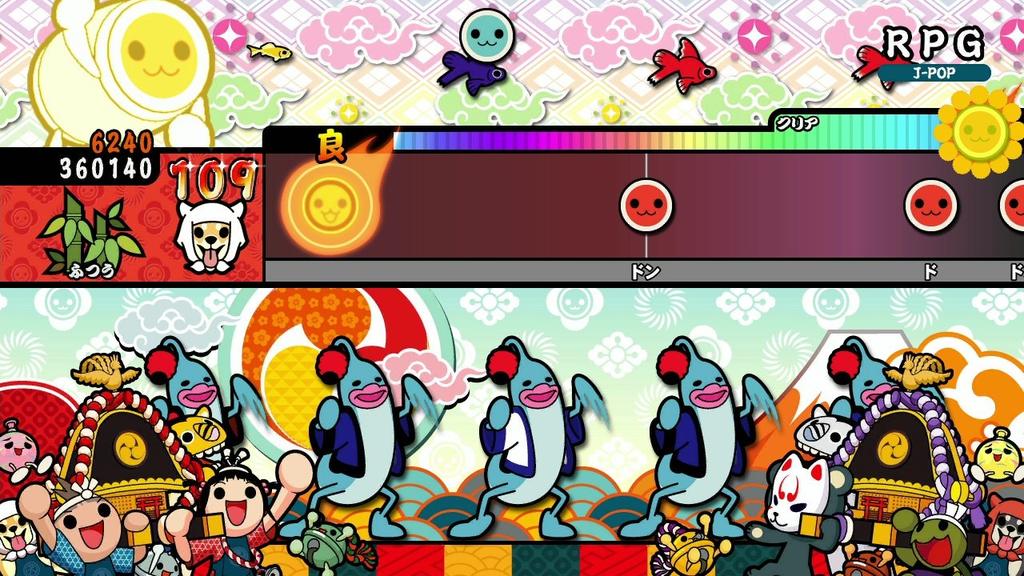Taiko no Collect and Get Включает набор контроллеров Taiko и барабанных палочек Wii U Tatsujin Friends! -
