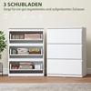 Chest Of Drawers With 3 Drawers Modern Storage Furniture For Bedroom White