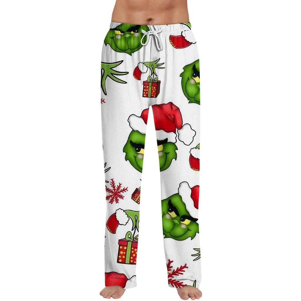 Men's Allover Printed Home Pants Sleeping Pajama Pants Long Pants Pajama Pants Yoga Pants